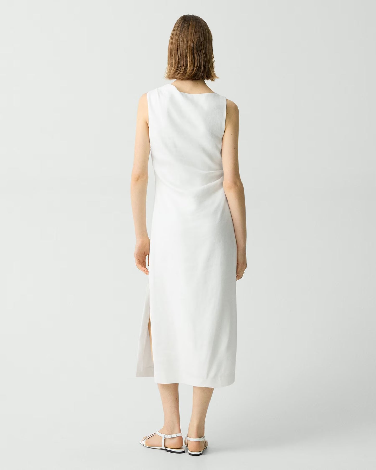 Drape Linen Dress