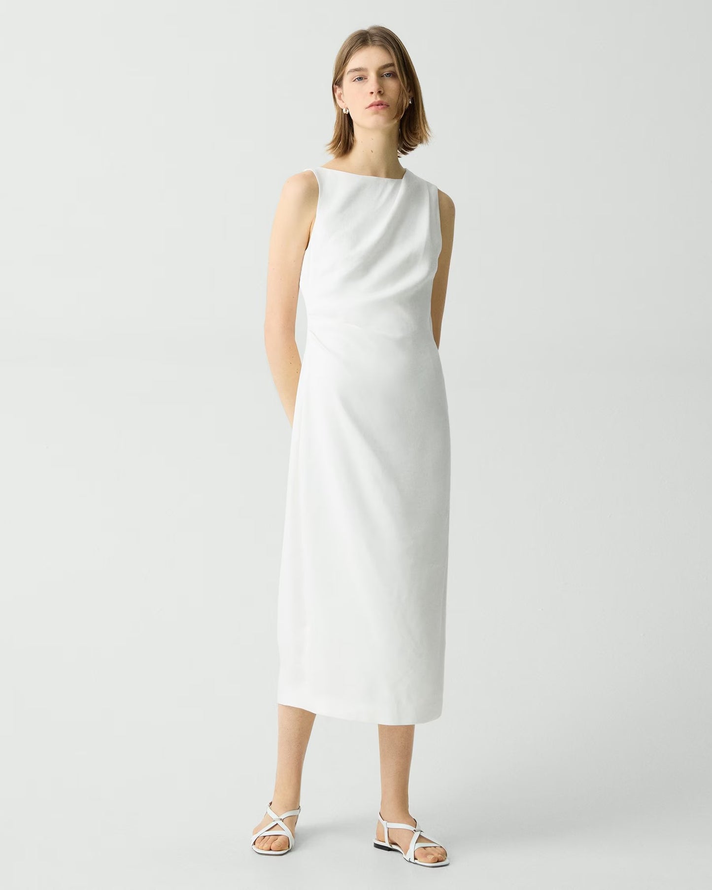 Drape Linen Dress