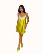 Signature Slip Dress - Chartreuse