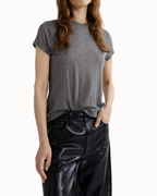 Long Line Adine Tee - Grey Heather