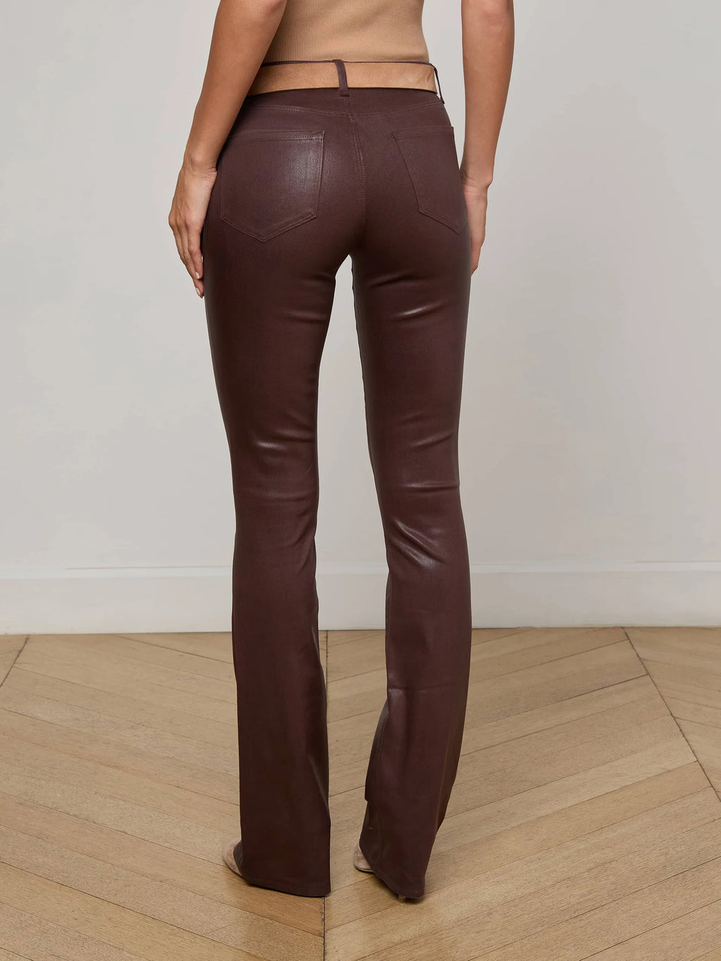 Selma Coated Jean in Chocolate