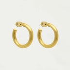 Mini Dune Hoops in Gold