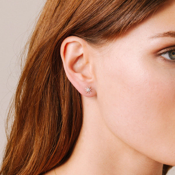 Adina Reyter Pave Starburst Earrings in Gold