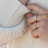 Adina Reyter Tiny 5 Diamond Stacking Ring in Gold