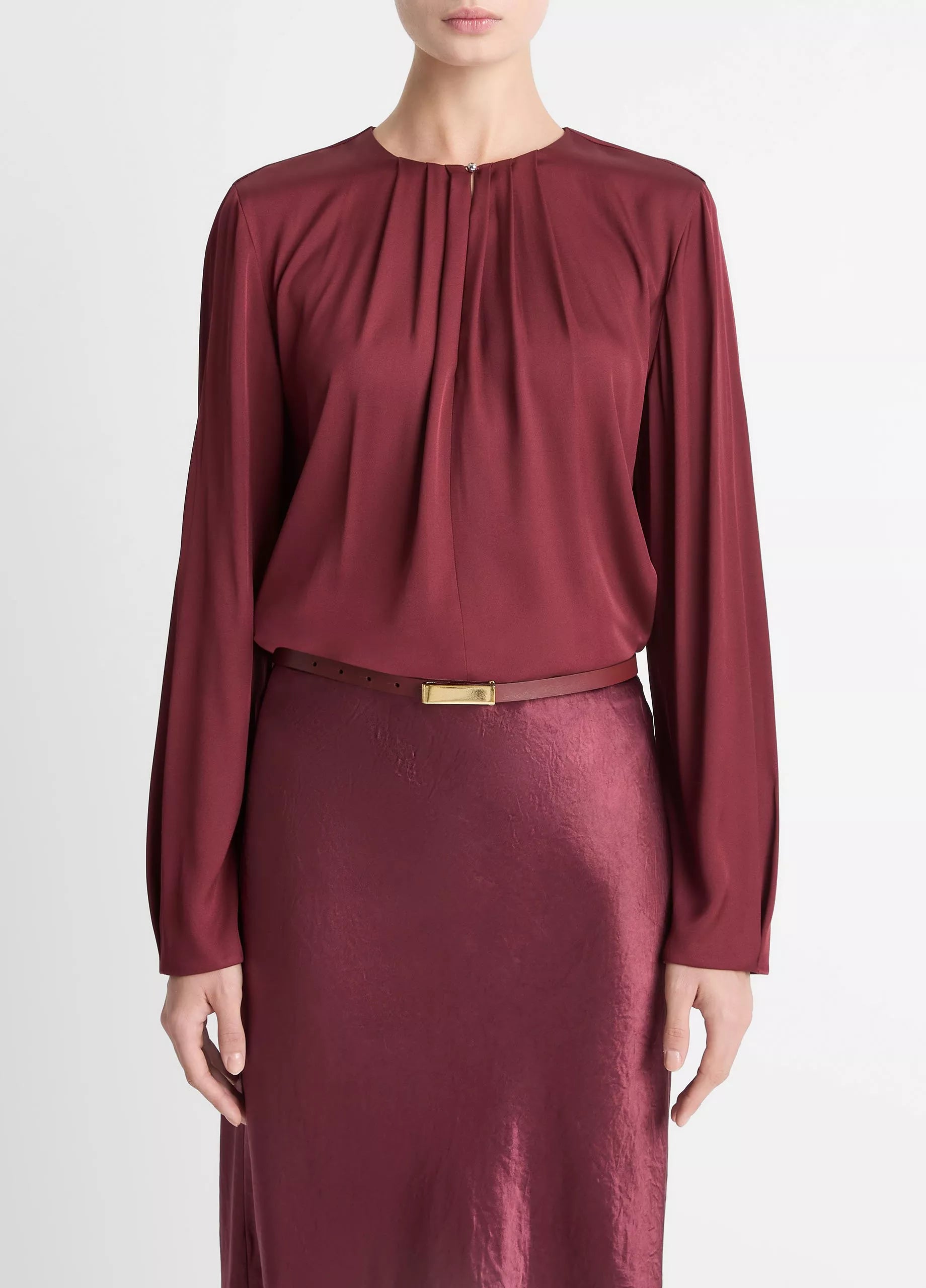 Pleated Neck Blouse