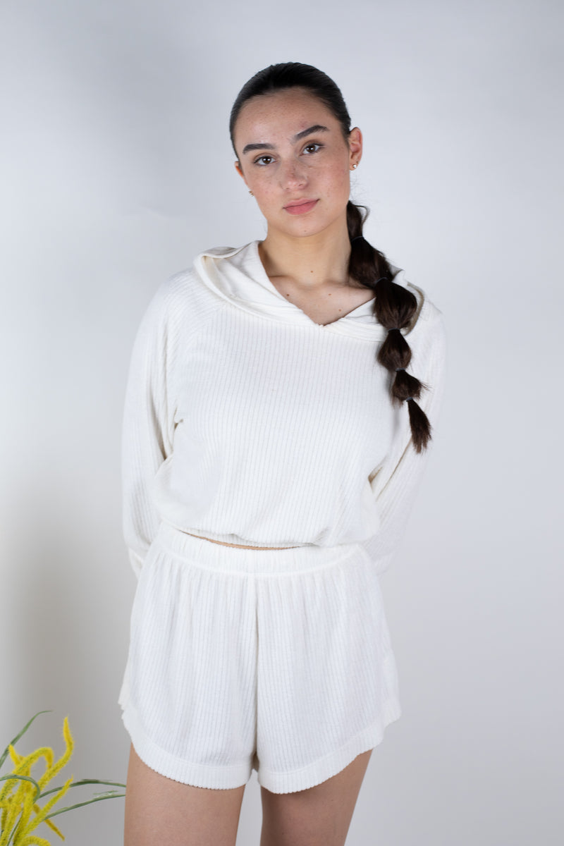 Project Social T Drew Bubble Hoodie in Ivory