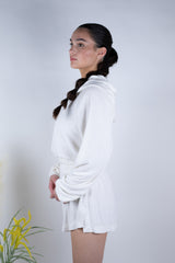 Project Social T Drew Bubble Hoodie in Ivory