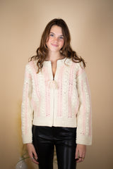 Allison Crochet Bomber Jacket