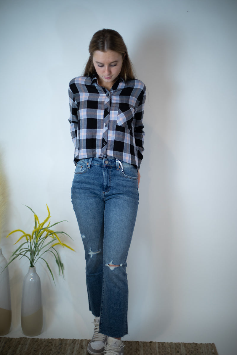 Pistola Lennon High Rise Crop Boot Jean