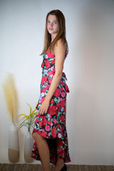 Hutch Tansy Dress in Red Whimsy Floral