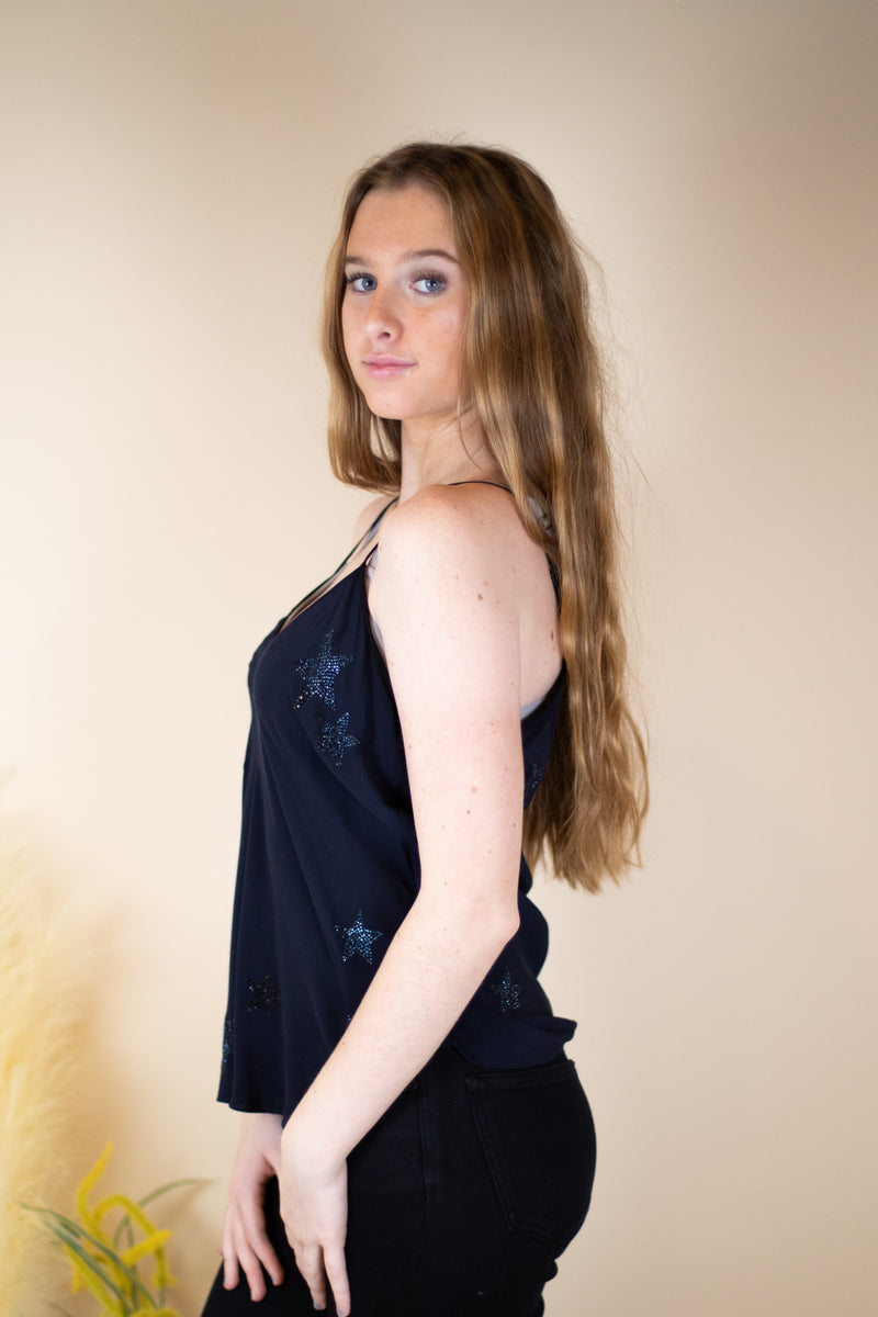 Zadig & Voltaire Casel Soft Strass Stars Camisole