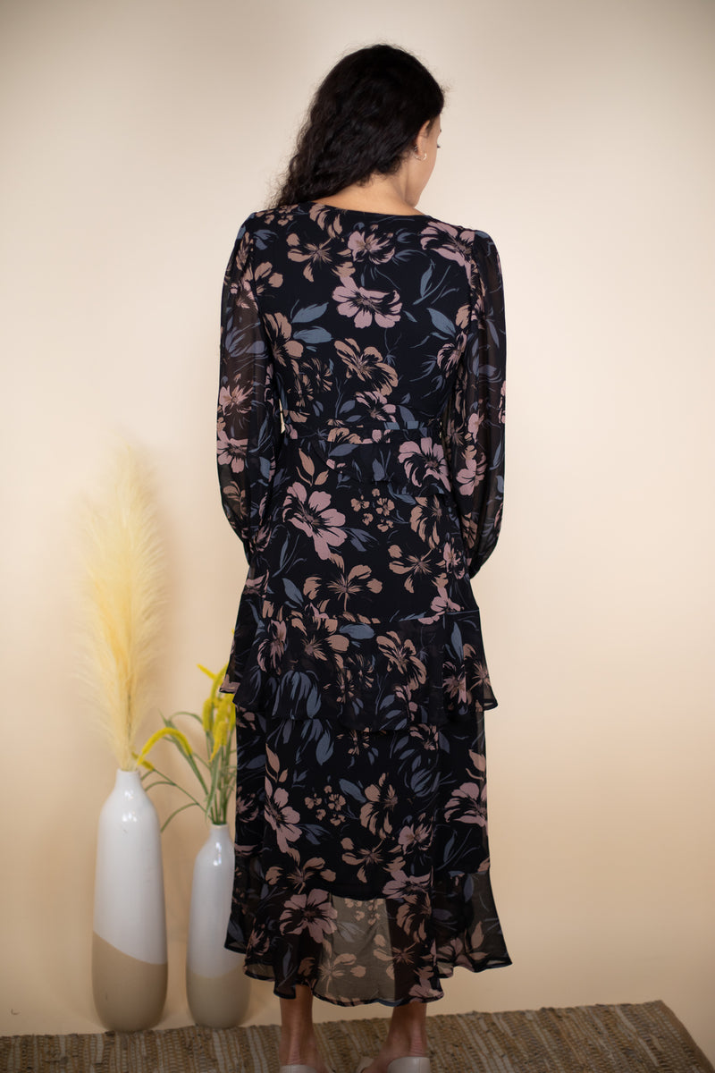 Saltwater Luxe Midnight Blossom Maxi Dress