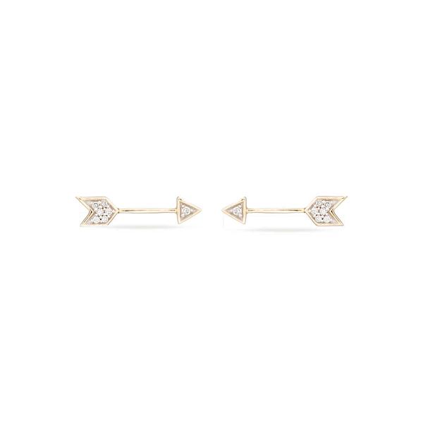 Adina Reyter Tiny Pave Arrow Post Earrings