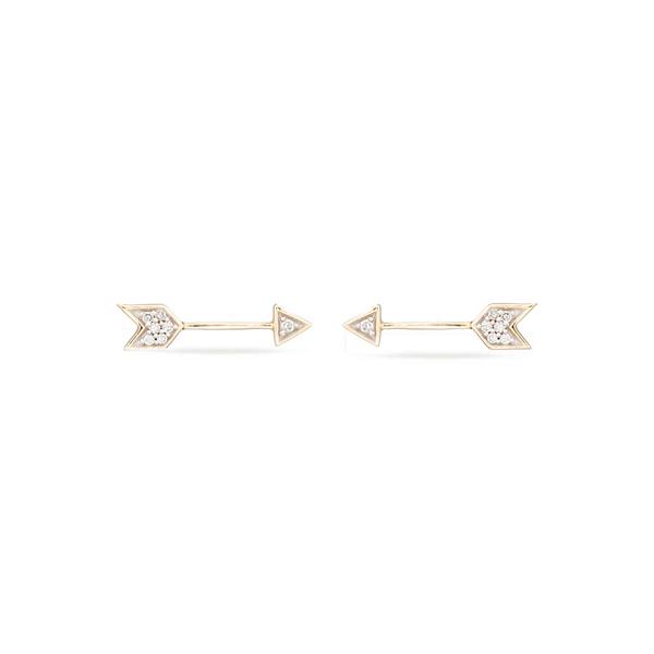 Adina Reyter Tiny Pave Arrow Post Earrings