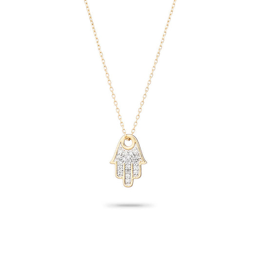Solid Pave Hamsa Necklace